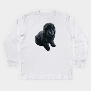 Newfoundland Puppy Dog Kids Long Sleeve T-Shirt